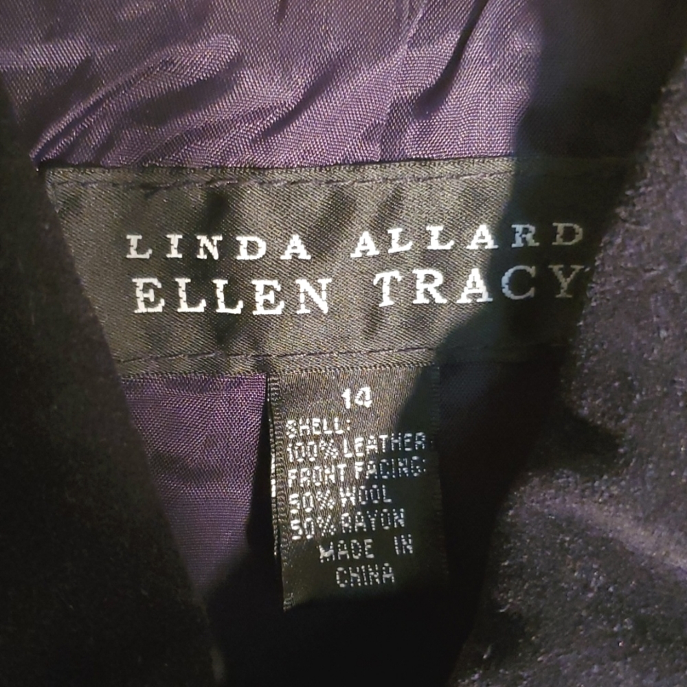 SUEDE VEST/ DARK NAVY BLUE  SIZE 14 - ELLEN TRACY - Picture 2 of 7